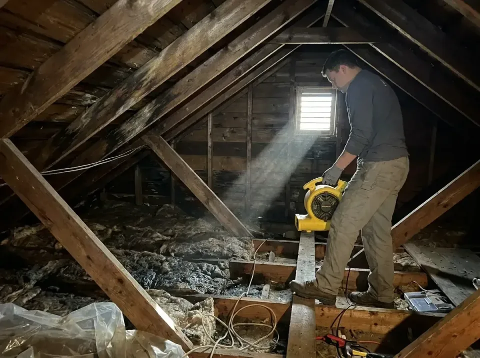 attic-water-damage-drying-proc-007 — frequently asked questions, Emergency Water Extraction & 24/7 Flood Response in Pearisb…